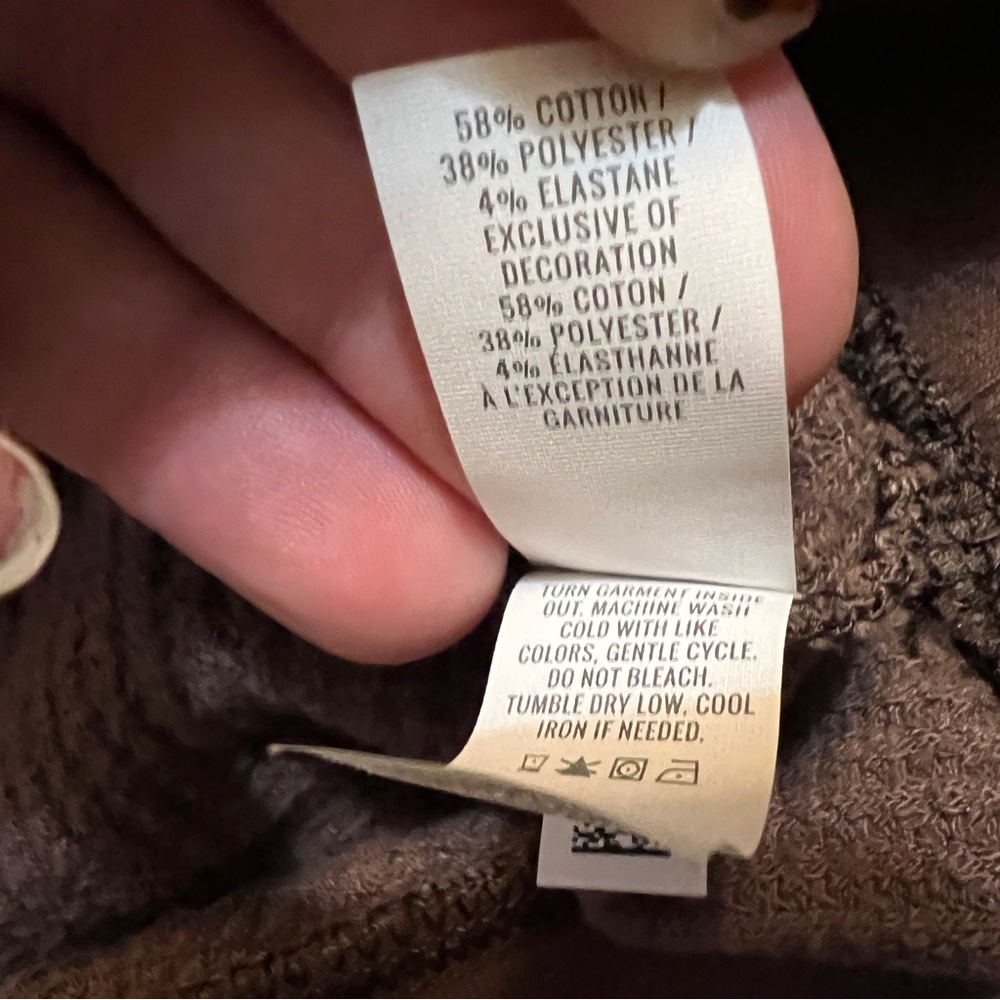 Aerie Brown Thermal Knit Hoodie Sweatshirt M - Picture 7 of 7